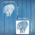 thumbnail image 3 of 1Pc Indian Chief Skull Painting Reusable Stencil Template 11.8x11.8inch for Painting on Wall Wood Furniture, 3 of 9