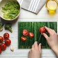 thumbnail image 4 of Bamboo Print Cutting Board, Picture of a Forest Exotic Fresh Jungle Vision Tall Shoots Tropic Art, Decorative Tempered Glass Cutting and Serving Board, Small Size, Green, by Ambesonne, 4 of 5