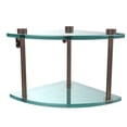 thumbnail image 2 of Two Tier Corner Glass Shelf - Venetian Bronze, 2 of 5