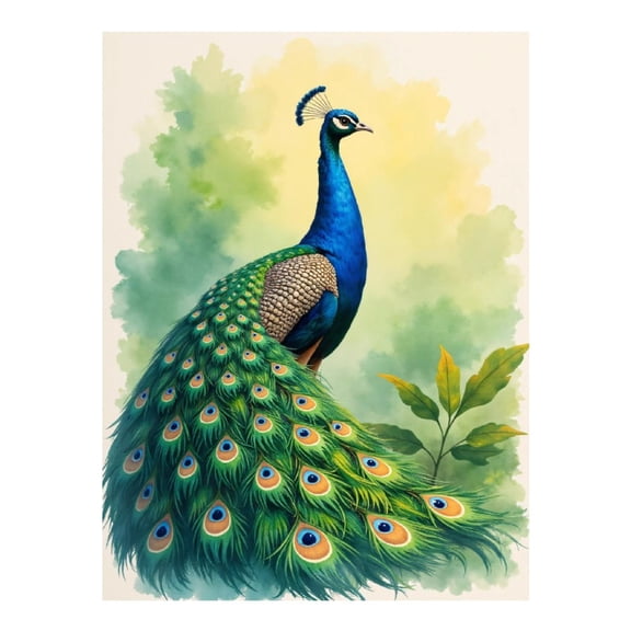 Diamond Art Kit for Adults, Majestic Peacock Vibrant Plumage Art Diamond Painting for Adults Beginners, DIY Diamond Art Painting Kits, 5D Diamond Painting Crafts for Home Decor 12x16 Frameless
