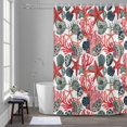 thumbnail image 5 of Summer Marine Life Bathroom Shower Curtain, Watercolor Starfish Coral Shell Waterproof Washable Soft Bath Curtain for Bathtub Decor with 12 Hooks&Grommet, 66x72 Inch, 5 of 9