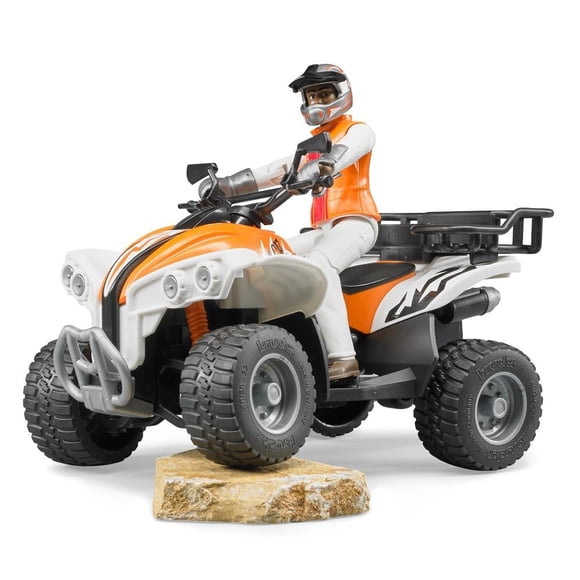 Toy Bruder Quad con conductor a escala 1:16 para interiores y exteriores