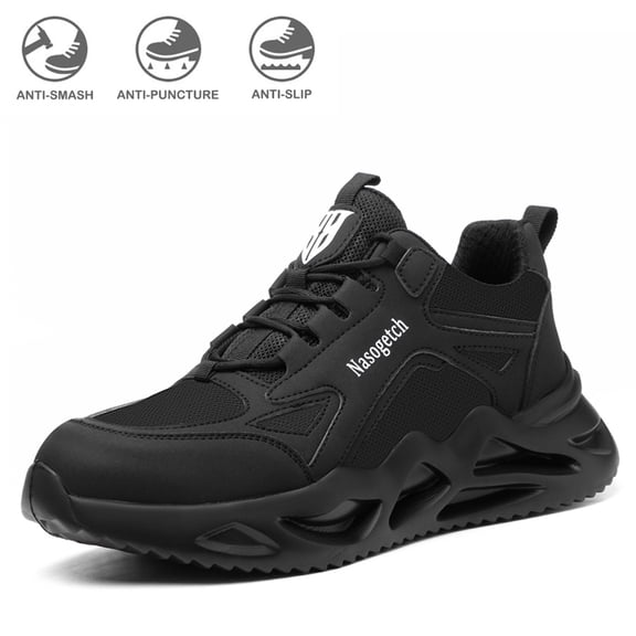 Sogetch Steel Toe Work Shoes for Men Women Lightweight Breathable Safety Shoes