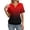 BE37_Red, variant on Lumtrix Womens Short Sleeve Polo Shirts Collared V Neck Summer Gradient T Shirt Casual Basic Loose Tees Turquoise S