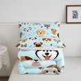 thumbnail image 5 of Homewish Kawaii Pet Dog Twin Comforter Sets,Cute Animal Al Bedding Set,Blue,Polkadot Reversible,2pcs,1 Comforter and 1 Pillowcase, 5 of 7