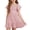 Beige, variant on Ruyang Girls Short Sleeve Dress Square Neck Pleated Swing Dresses Teen Kids Solid Summer Elegant Cute Short Smocked Dresses