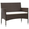 thumbnail image 5 of vidaXL 2 Piece Garden Lounge Set with Cushion Poly Rattan Brown, 5 of 5