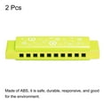 thumbnail image 3 of Uxcell Translucent Harmonica Assorted Colors 10 Holes Green ABS Harp Mouth 2 Pack, 3 of 6
