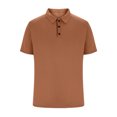 thumbnail image 5 of BXINGOHAI Men's Henley Short Sleeve Shirt Lightweight 3 Button Tops Casual Summer Shirt Soft Fashion Today Sales Coffee,M, 5 of 6