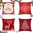 thumbnail image 1 of Fundas de almohada navideñas Juego de 4 fundas de almohada Fundas de almohada Fundas de almohada para sofá. Afortunado Sencillez, 1 of 5