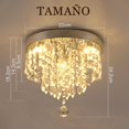 thumbnail image 3 of Dopwii L&aacute;mpara de techo moderna(con bombilla G9), L&aacute;mpara Colgante de Vidrio, L&aacute;mparas de cristal, L&aacute;mpara de techo de cristal para dormitorio, Pasillo, Arm, 3 of 9