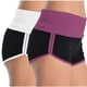 thumbnail image 1 of Puntoco Pantalones cortos de algodón para mujer, 2 piezas, moda femenina, cintura elástica, pantalones cortos casuales de verano sólidos para salir, 1 of 4