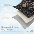 thumbnail image 4 of Moynesa 5'x7' Vintage Snake Area Rug, Washable Black Floral Rug for Living Room Bedroom Dining Room Home Office, Botanical Statement Accent Carpet, Ultra Soft Non Slip Stain Resistant Low Pile, 4 of 12