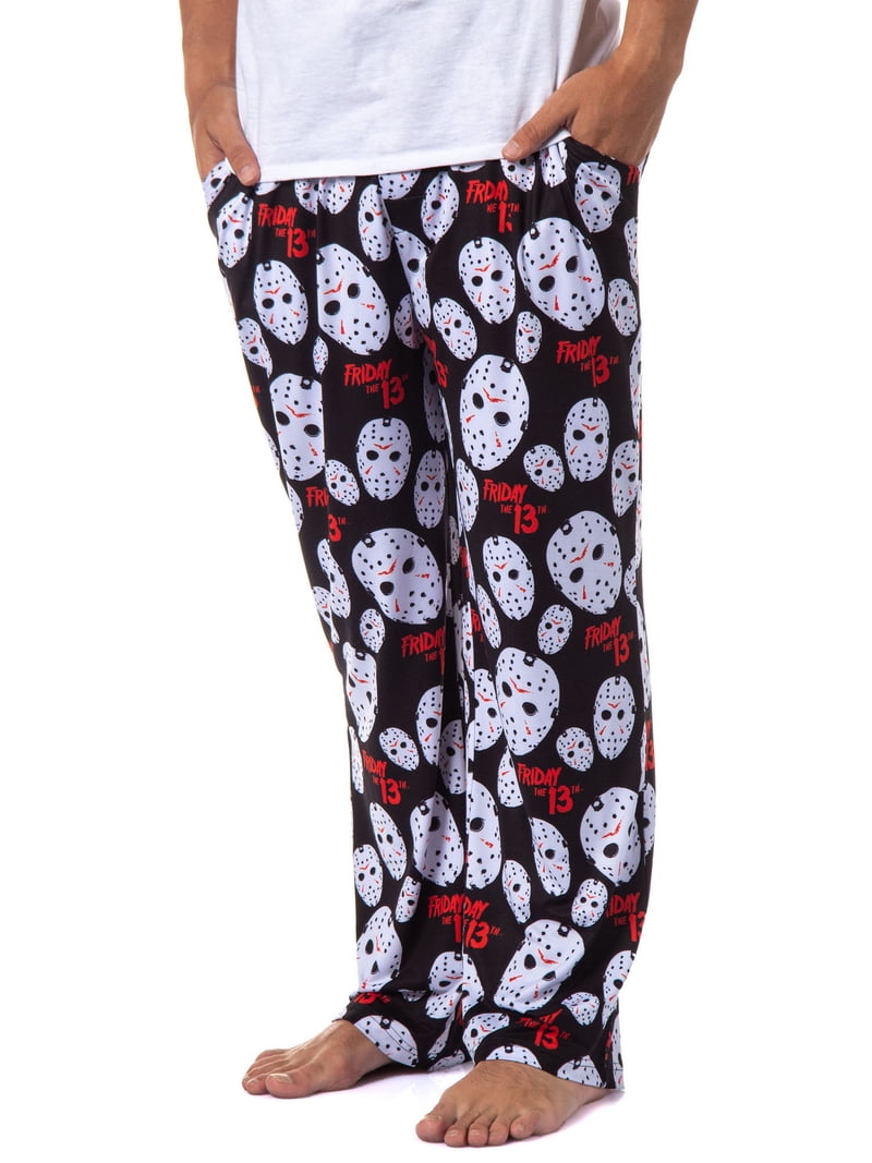 パンツ Jason PJammy Mens' Jason Voorhees Mask Horror All-Over Print Pajama