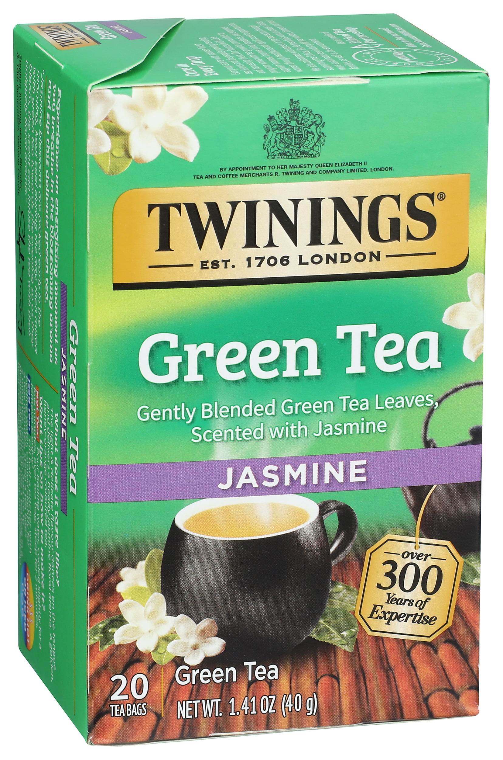 Pack of 6, Twining Jasmine Green Tea, 1.41 oz