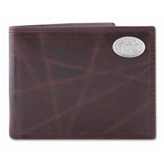 ZeppelinProducts SMS-IWT1-WRNK-BRW Southern Miss Passcase Wrinkle Leather Wallet
