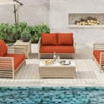 thumbnail image 5 of Snubbull Outdoor 46" x 26" x 5" Loveseat Cushion Set, Water repellent, Fade Resistant, Cushion Set for Couch, Bench, and Swing, Orange, 5 of 6
