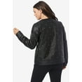 thumbnail image 2 of Roaman's Women's Plus Size Studded Faux Leather Bomber, 2 of 5