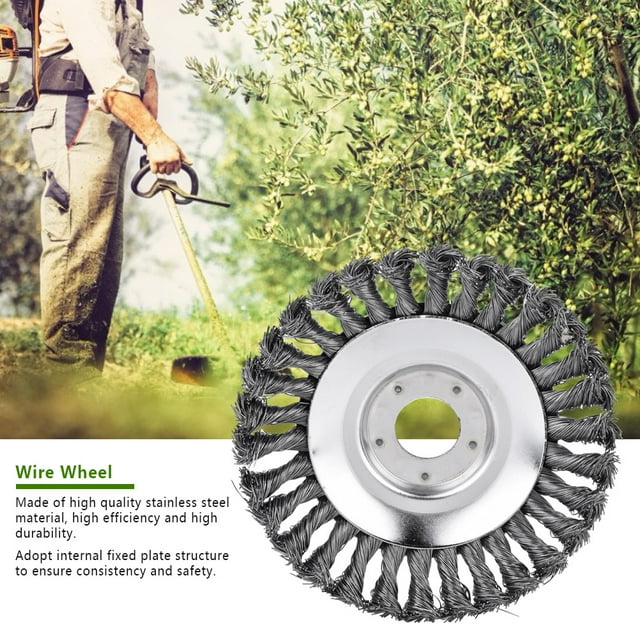 Trimmer,Brush Grass Wire Wheel Garden Cleaning Tool Wire Wheel Best in Class