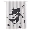 thumbnail image 3 of Cortina de Baño Impermeable Antihongos Juana Gallo con Diseño de Silueta Sirena para Baño, 3 of 7