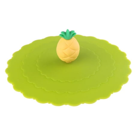 

Smrinog Silicone Cup Lid Heat Resistant Leakproof Reusable Sealed Cover (Pineapple)