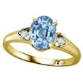 thumbnail image 2 of Star K � Oval 8x6 Simulated Aquamarine Love Promise Ring, 2 of 7