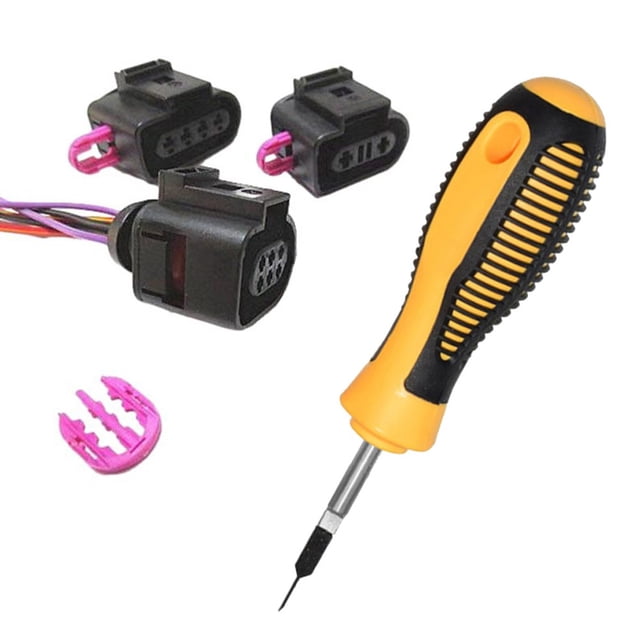 Car Plug Terminal Removal Tool Electrical Wiring Key Pin Extractor Puller 1mm Crimp Connector Pin Crimp Kit Auto Repair Tool