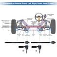 thumbnail image 4 of Kit de 10 piezas de barra estabilizadora delantera, extremos de varilla de dirección interior y exterior, kit de rótula inferior para Ford F-150 2005-2008 2WD SOLO Negro, 4 of 7