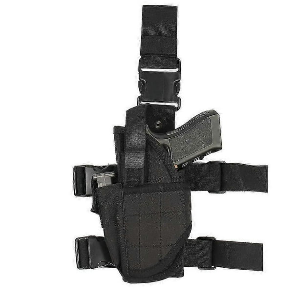 Tactical Drop Leg Holster Universal Thigh Pistol Holster with Magazine Pouches for Left Handed Airsoft Handgun Pouch Hunting