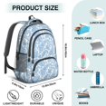 thumbnail image 5 of Paisley and Floral White Pattern Cute School Backpack Bag with Padded Back and Adjustable Shoulder Straps 16.9 X 12.6 X 5.9 Inches, 5 of 5