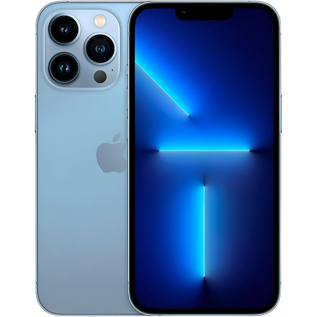 Refurbished Apple iPhone 13 Pro Max - 128GB – Sierra Blue – 12MP Triple Rear & 12MP Front Camera - Fully Unlocked Smartphone - Excellent Condition