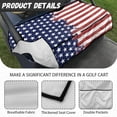 thumbnail image 6 of Whosucclay American Flag Design Golf Cart Seat Protector, Anti-Fade Cover Blanket Cushion Cover Washable Practical Storage Pockets Towel for 2 Person Golf Cart Seat, 6 of 7