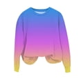 thumbnail image 5 of Bnwani Girls Crewneck Sweatshirt Long Sleeve Sports Sweatshirt Gradient Pullover Size 7-8, 5 of 7