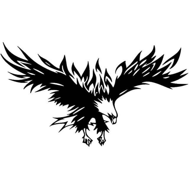 Eagle Decal 1 Pack Car Graphics Vinyl Sticker Decals for Car/Truck, Universal Car Hood Body Side Rear Window Stickers