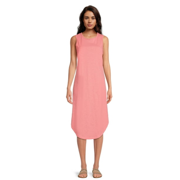 Time and Tru Women's Sleeveless Midi Dress - Walmart.com