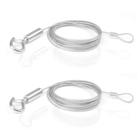 

2 Packs Adjustable Picture Hanging Rope Heavy Duty Stainless Steel Wire with Loop and Hook Hold Up to 20kg / 40lbs