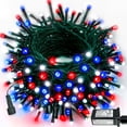 thumbnail image 1 of Cadena de luces LED YIQU 200, roja, blanca y azul, 23 m, resistente al agua, 1 of 8