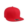 thumbnail image 1 of Casquette Snapback Profil Moyen à 6 Panneaux en Sergé Plat, Rouge, 1 of 2