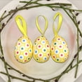 thumbnail image 5 of Twfbrm 3 Pcs Easter Eggs Ornaments, Easter Decorations 2 inch Floral Plastic Easter Hanging Egg with Ropes, Easter Basket Stuffers Handmade Farmhouse Decorative Eggs Baubles for Tree Party Home, 5 of 6