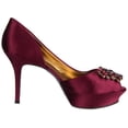 thumbnail image 6 of Nine West Women's Jaquita Open-Toe Pump,Red Satin,7.5 M US, 6 of 7