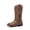 DARK BROWN, variant on DREAM PAIRS Women's Cowboy Boots Mid Calf Cowgirl Boots Square Toe Chunky Heel Embroidery Stitched Western Boots
