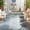 Cream/Blue, variant on SAFAVIEH Beach House Kiaran Southwestern Indoor/Outdoor Area Rug Aqua/Cream, 6'7" x 6'7" Round