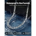 thumbnail image 3 of PROSTEEL Men Necklace Stainless Steel Figaro Chain for Pendant Mens Gift for Fathers Day Birthday Graduation Jewelry for Dad Son 6mm 20 inch, 3 of 9