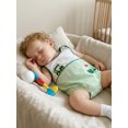 thumbnail image 3 of Cenuakty Infant Baby Girl Boy Romper Sleeveless Crew Neck Golf Themed Embroidery Striped Print Jumpsuit, 3 of 8