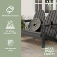 thumbnail image 4 of WestinTrends St. Augustine Outdoor Patio 49" HDPE Folding Adirondack Garden Bench, Gray, 4 of 16