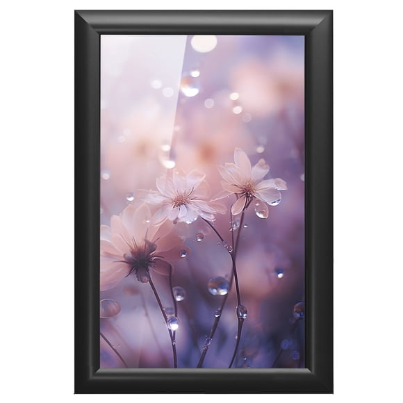 Cuadro Decorativo 69x49 cm Flores Papel Metálico Textura Brillante
