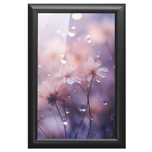 Cuadro Decorativo 69x49 cm Flores Papel Metálico Textura Brillante