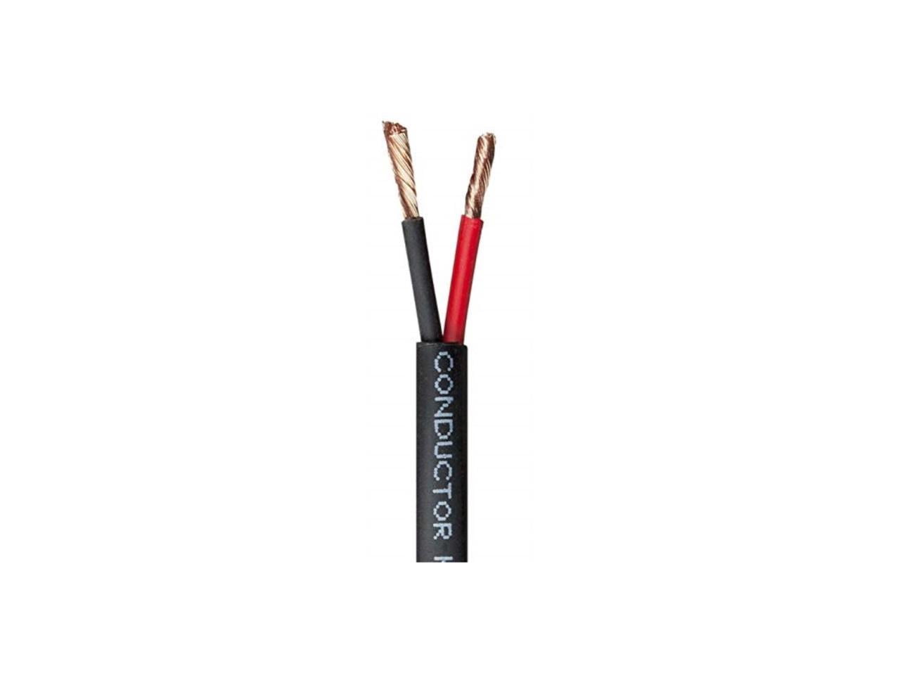 Monoprice Speaker Wire, CMP Rated, 2-Conductor, 14AWG, 250ft, Black
