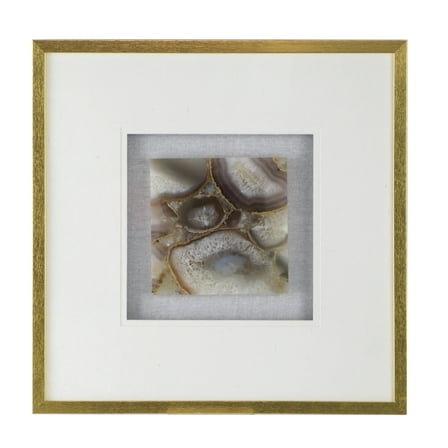 A&B Home Remi Agate Shadow Box - 23.5"H x 23.5"W - Brown/Grey/Gold