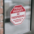 thumbnail image 3 of Private Property No Trespassing Violators Will Be Prosecuted (2 Pack) 4 inch X 4 inch Octagon Vinyl Label Decal Sticker Weather Resistant, UV Protected for Workplace, Made in the USA, 3 of 5